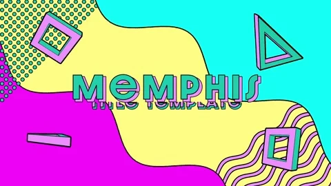 Cool Memphis Titles Stock After Effects