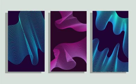 Cool minimalistic covers. Halftone gradients. 스톡 일러스트
