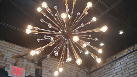 Cool modern ceiling lamp Video stock 137276869