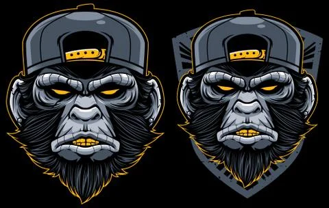 Cool Monkey Mascot Stock Illustration