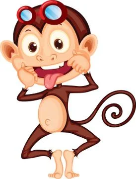 Cool monkey smiles Stock Illustration