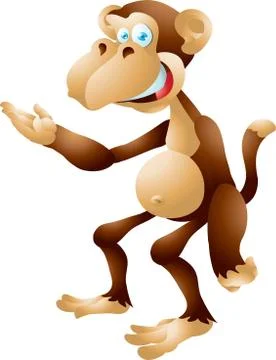 Cool monkey smiles Stock Illustration