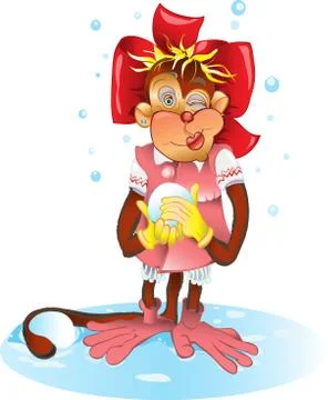 Cool monkey smiles Stock Illustration