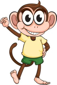 Cool monkey smiles Stock Illustration