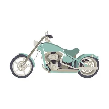 Cool motorcycle isolated on white background Stock Illustration