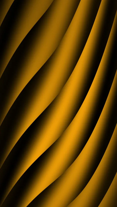 Cool moving wallpapers featuring a gradient background with curved black and ora 스톡 동영상 304832418