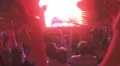 Cool music show on stage, light effects flashing in darkness, people clapping 4k or 4k+ Resolution