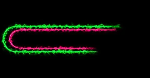 Cool neon different colorful lower third. Animated cool designed neon diffe.. Stock Illustration