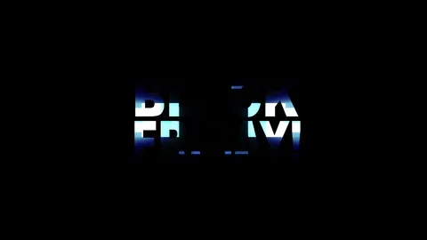 Cool neon glitch BLACK FRIDAY text animation background logo seamless loop New Stock Footage 96828674