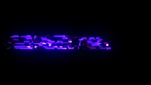 Cool neon glitch CONNECTING text animation background logo seamless loop New Stock Footage 94167403