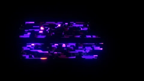 Cool neon glitch FUTURE IS NOW text animation background logo seamless loop New Stock Footage 94167411