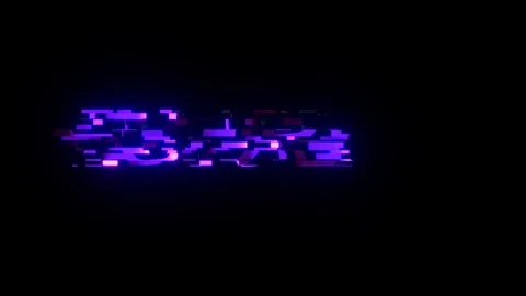 Cool neon glitch FUTURE text animation background logo seamless loop New quality Stock Footage 94167430