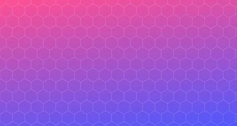 Cool neon hexagons on dark background Stock Illustration