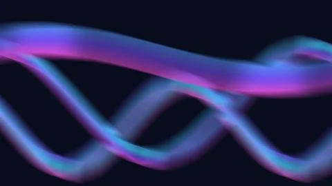 Cool neon liquid strokes on dark background Stock Illustration