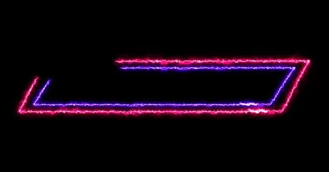 Cool neon lower third in high resolution. Cool color neon lower third for a.. Stock Illustration