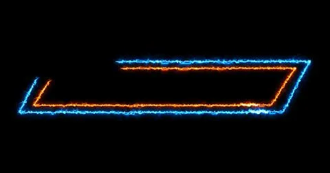 Cool neon lower third in high resolution. Cool color neon lower third for a.. Stock Illustration