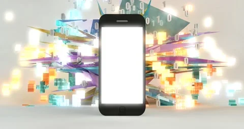 Cool New App Digital Advertisement Handphone Display Stock Footage 139962458