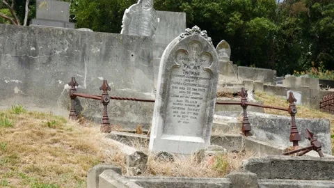 Cool old gravestone Stock Footage 147287802