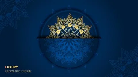 Cool oriental abstract gradient luxury colorful mandala art background 스톡 일러스트