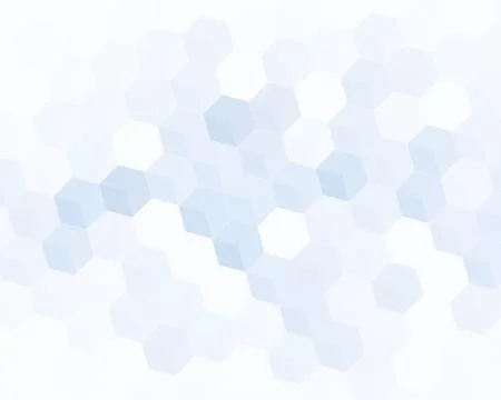 Cool pale blue hexagons with subtle faceted shading sweep diagonally across.. 스톡 일러스트