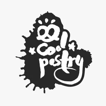 Cool Pastry in an Ink Blot Ilustração Stock