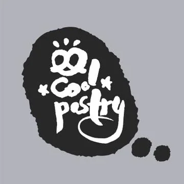 Cool Pastry in a Speech Bubble Stock Illustration