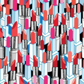 Cool pattern graphic lipstick Stock Illustration