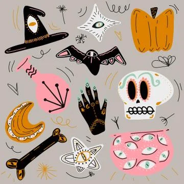 Cool pattern for halloween from the paws of a monster. Happy Halloween concep Illustrazione stock