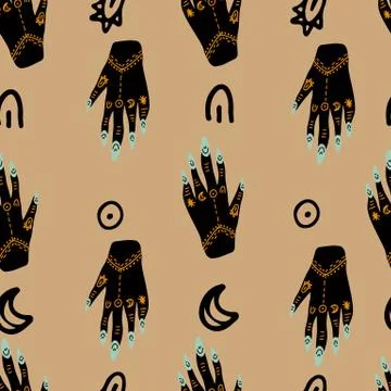 Cool pattern for halloween from the paws of a monster. happy halloween concep Illustrazione stock