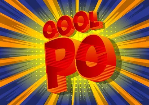 Cool PC (Acronym which stands for Personal Computer) - Vector illustrated com Stock Illustration