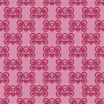 Cool pink ornamental vector pattern illustration Stockillustratie