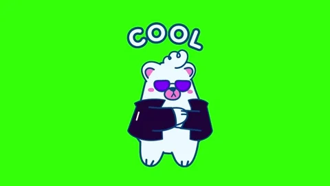Cool Polar Bear Wearing Leather Jacket a&hellip; | Stock Video | Pond5