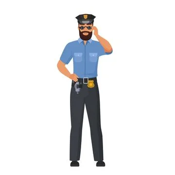 Cool policeman with sunglasses イラスト素材