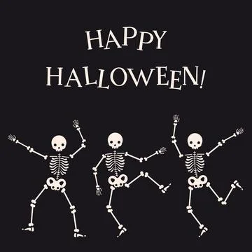 Cool postcard congratulations on Halloween Stock Illustration