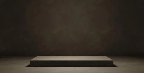 Cool Presentation Platform Copper Grungy Background 3D Illustration Stock Illustration