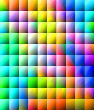 Cool rainbow colored background - squared pattern Stock Illustration