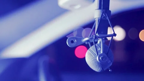 Cool rapper microphone hangs inside of car 스톡 동영상 315539710