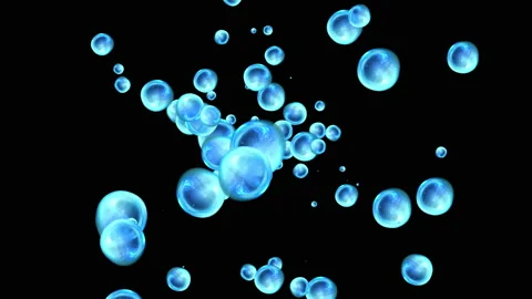 Cool Realistic bubbles flowing Uniform directional 4K UHD video Stock-Footage 139096421