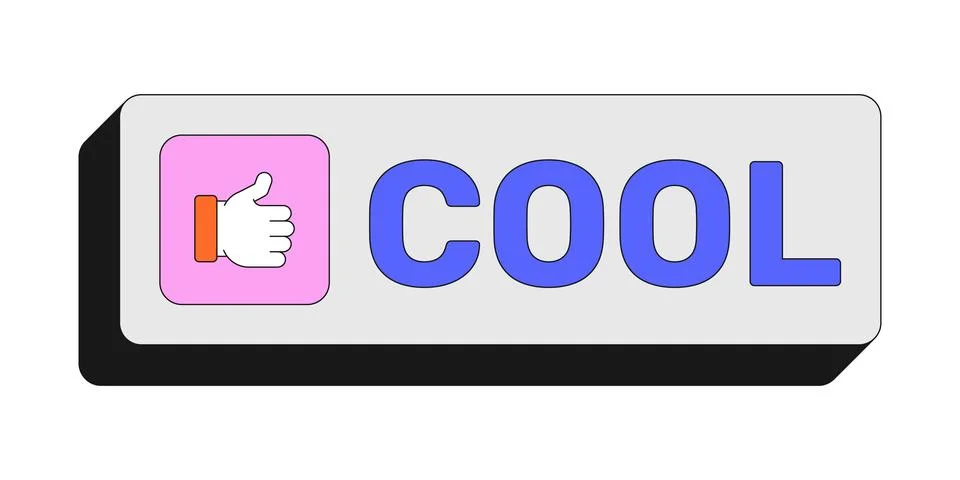 Cool rectangular UI web button Stock Illustration