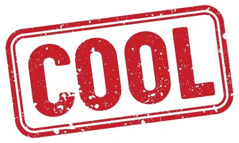 Cool red grunge stamp with no background. cool stamp Stock Illustration