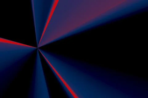 Cool red plasma lines with dark triangular shadows on dark background Illustrazione stock