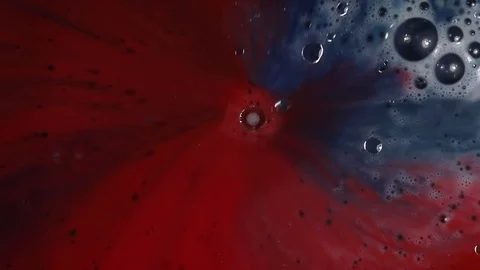 Cool Red, White, and Blue Swirl MACRO Stock Footage 74778612