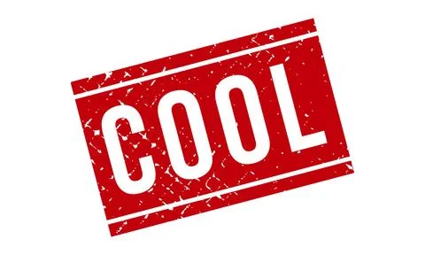 Cool Rubber Stamp. Red Cool Rubber Grunge Stamp Seal Vector Illustration - .. Stock Illustration