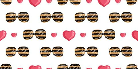 Cool seamless pattern. Black with red. Simple bright background.Vector illust Illustrazione stock