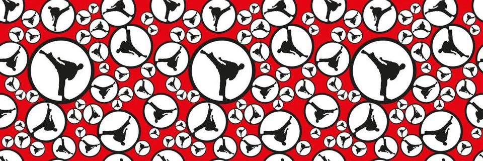 Cool Seamless Texture Pattern MMA, karate for print on t-shirts, rashguard... Stock Photos