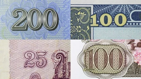 Cool set of world Currency. World currency paper cash money. Stock Footage 125271337