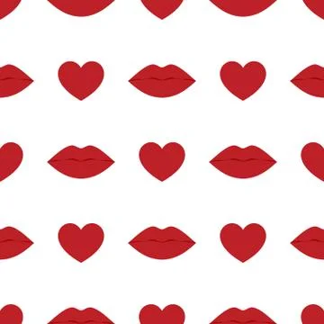 Cool Sexy Seamless Lips Stock Illustration