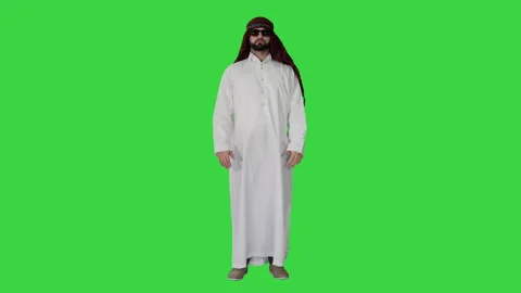 Cool sheikh in sunglasses posing on a Gr... | Stock Video | Pond5