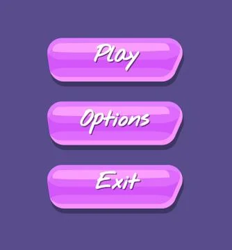 Cool shiny computer game menu interface collection イラスト素材
