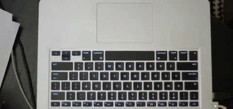 Cool shot of hands of bride to be doing research on laptop Stock Footage 75507382